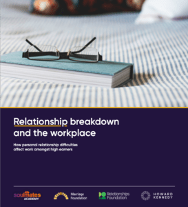 A image of the front page of the Relationship breakdown and the workplace report by Soulmates Academy